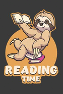 Reading Time: 6 X 9 Sloth Journal, 120 Lined Pages