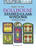 Ready-To-Use Dollhouse Stained Glass Windows for Hand Coloring
