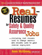 Real-Resumes for Safety & Quality Assurance Jobs