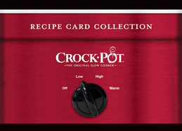 Recipe Card Tin Crock Pot Red