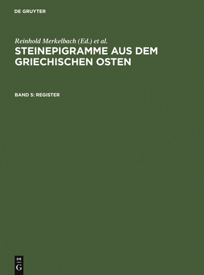 Register - Merkelbach, Reinhold (Editor), and Stauber, Josef (Editor)