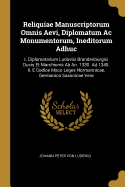 Reliquiae Manuscriptorum Omnis Aevi, Diplomatum Ac Monumentorum, Ineditorum Adhuc: I. Diplomatarium Ludovici Brandenburgici Ducis Et Marchionis Ab An. 1330. Ad 1345. Ii. E Codice Msco Leges Normannicae, Germanico Saxonicae Vere