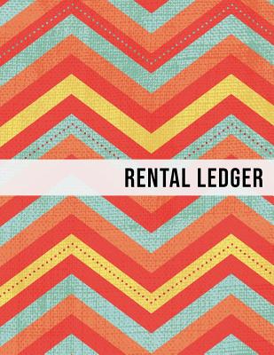 Rental Ledger: Yellow Blue Pattern Tenancy Property Lease Accounting Tracker Notebook - Planner, Blueprint