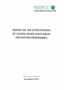 Report on the Effectiveness of School Based Child Abuse Prevention Programmes