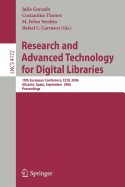 Research and Advanced Technology for Digital Libraries: 10th European Conference, Edcl 2006, Alicante Spain, September 17-22, 2006, Proceedings