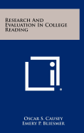 Research and Evaluation in College Reading