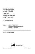 Research in Corporate Social Performance & Policy