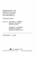 Research in Population Economics - Lindert, Peter H (Editor), and Schultz, T Paul (Editor), and Simon, Julian L (Editor)