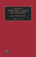 Research in Public Policy Analysis and Management