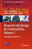 Research Into Design for Communities, Volume 1: Proceedings of Icord 2017