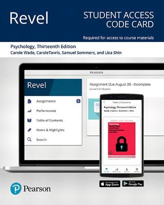 Revel for Psychology -- Access Card - Wade, Carole, and Tavris, Carol, and Sommers, Samuel