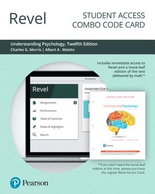 Revel for Understanding Psychology -- Combo Access Card - Morris, Charles, and Maisto, Albert