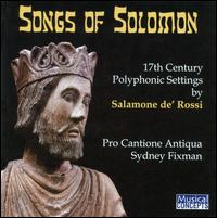 Salamone de' Rossi: The Songs of Solomon - Pro Cantione Antiqua