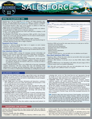 Salesforce: a QuickStudy Laminated Reference Guide - Spencer, Christopher Matthew