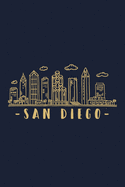 San Diego Skyline: San Diego travel inspired design. City of California, sights and history. Skyline and Cityscape.
