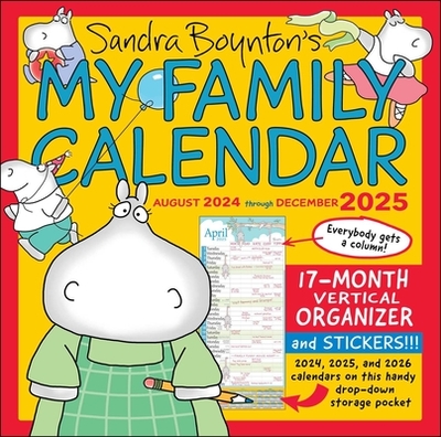 Sandra Boynton's My Family Calendar 17-Month 2024-2025 Family Wall Calendar - Sandra Boynton