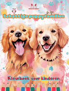 Schattige puppyfamilies - Kleurboek voor kinderen - Creatieve scnes van leuke en speelse hondenfamilies: Charmante tekeningen die creativiteit en plezier voor kinderen stimuleren