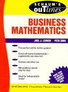 Schaum's Outline of Theory and Problems of Business Mathematics: Theory and Problems - Lerner, Joel J, PH.D., and Zima, P