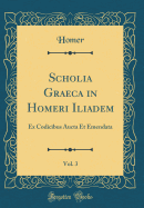 Scholia Graeca in Homeri Iliadem, Vol. 3: Ex Codicibus Aucta Et Emendata (Classic Reprint)