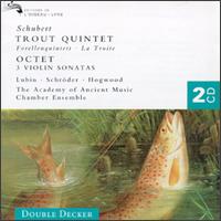 Schubert: Trout Quintet; 3 Violin Sonatas; Octet in F - Academy of Ancient Music; Amanda MacNamara (double bass); Anthony Halstead (natural horn); Antony Pay (clarinet);...