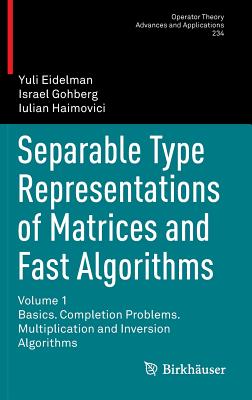 Separable Type Representations of Matrices and Fast Algorithms: Volume 1 Basics. Completion Problems. Multiplication and Inversion Algorithms - Eidelman, Yuli, and Gohberg, Israel, and Haimovici, Iulian