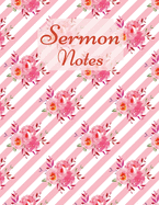 Sermon Notes: Special Edition-Color Interior-Sermon Notes Journal for Men and Women-Christian arts gifts-Scripture Notes and Prayer-Verse notebook