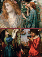 Set of Four Magnetic Notepads: Pre-Raphaelites: A Collection of Handy Notepads with Easy Magnetic Fastening, Contained Within a Decorative Box