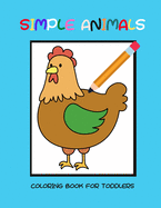 Simple animals coloring book for toddlers