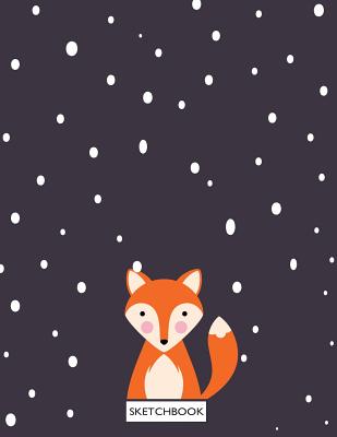 Sketchbook: Cute Fox on Purple Cover (8.5 X 11) Inches 110 Pages, Blank Unlined Paper for Sketching, Drawing, Whiting, Journaling & Doodling - Lover, Magic