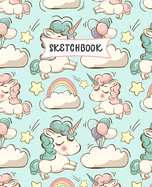 Sketchbook: Sloth, Unicorn and Llama Sketch Book for Kids - Practice Drawing and Doodling - Fun Sketching Book for Toddlers & Tweens