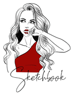 Sketchbook- Fashion Notebook for Drawing, Writing, Painting, Sketching, Doodling- 200 Pages, 8.5x11 High Premium White Paper