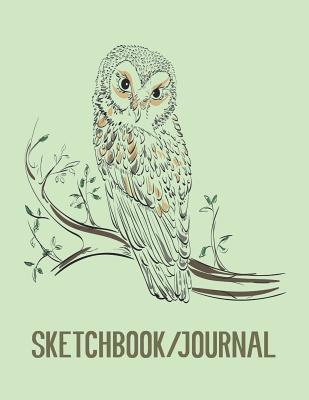 Sketchbook/Journal: Each Notebook Page Is Half Blank for Drawing and Sticker Space and Half Lined for Writing. Cover Features an Illustration of an Owl. - Mayer Designs