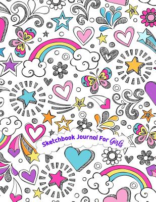 Sketchbook Journal for Girls: 110 Pages, White Paper, Sketch, Doodle and Draw - Works, Selah