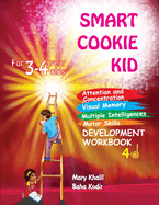 Smart Cookie Kid For 3-4 Year Olds Attention and Concentration Visual Memory Multiple Intelligences Motor Skills Book 1C Russian and English