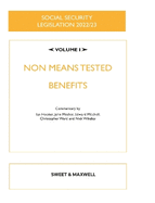 Social Security Legislation 2022/23 Volume I: Non Means Tested Benefits