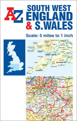 South West England & South Wales A-Z Road Map - Geographers' A-Z Map Co Ltd