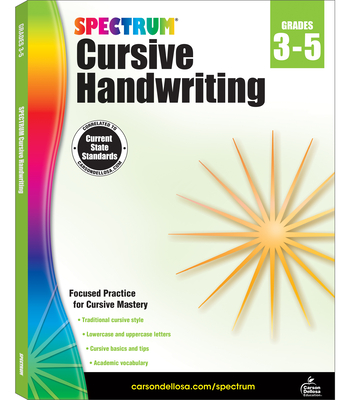 Spectrum Cursive Handwriting, Grades 3 - 5: Volume 108 - Spectrum (Compiled by)