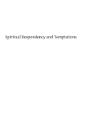 Spiritual Despondency and Temptations - Garesche, F P (Translated by), and Hermenegild Tosf, Brother (Editor), and Michel, P J