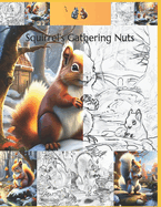Squirrel's Gathering Nuts: Coloring Book