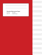 Standard Manuscript Paper: Red Cover Blank Sheet Music Notebook