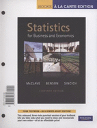 Statistics for Business and Economics, Books a la Carte Edition with Mystatlab