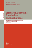 Stochastic Algorithms: Foundations and Applications: Second International Symposium, Saga 2003, Hatfield, UK, September 22-23, 2003, Proceedings