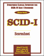 Structured Clinical Interview for Dsm-IV Axis I Disorders (Clinical Version) Scid-I Scoresheet (Five