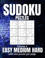 Sudoku Puzzles Easy Medium Hard: Large Print Sudoku Puzzles for Adults and Seniors with Solutions Vol 4