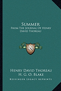 Summer: From The Journal Of Henry David Thoreau