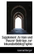 Supplement Zu Hain Und Panzer Beitrage Zur Inkunabelbibliographie