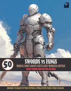 SWORDS vs FANGS: MEDIEVAL ROBOT DUEL COLORING BOOK: Journey Into A World Of Fiction And Fantasy Where Robot Knights Battle Giant Mechanical Reptiles