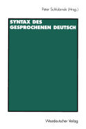 Syntax Des Gesprochenen Deutsch