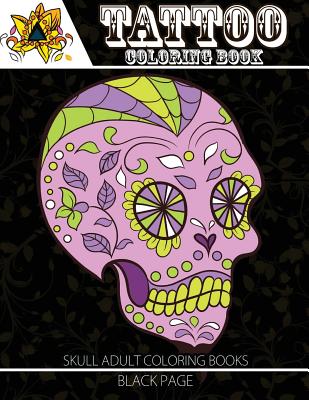 Tattoo Coloring Book: black page Exciting Pictures from the World of Body Art - Devil Team
