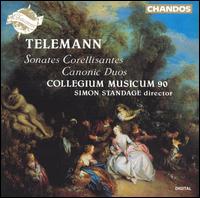 Telemann: Sonates Corellisantes; Canonic Duos - Collegium Musicum 90; Micaela Comberti (violin); Simon Standage (violin)